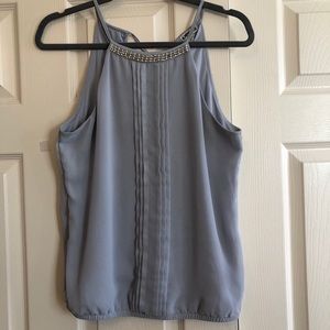 Express Blue Tank-top with beaded top Size S